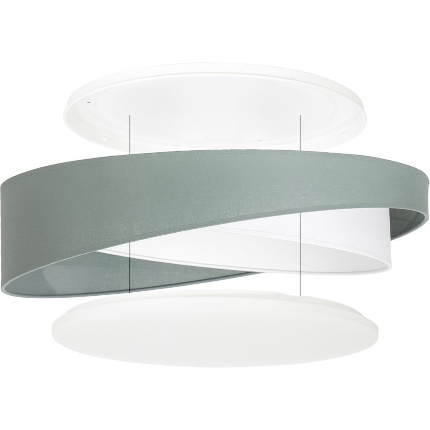 BRILAGI - Dimmable LED ceiling light VELVET TWIST LED/36W/230V 3000-6000K Ø 65 cm Wi-Fi Tuya Beacon green/white + remote control