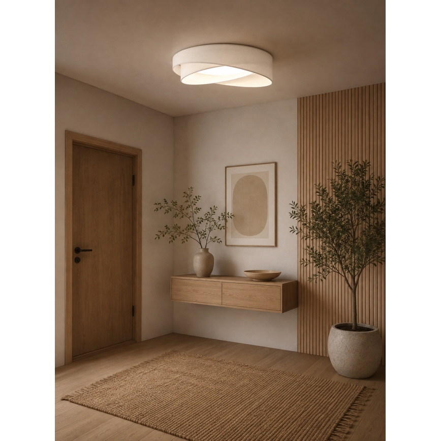 BRILAGI - LED Dimmable ceiling light VELVET TWIST LED/36W/230V 3000-6000K Ø 65 cm Wi-Fi Tuya Beacon white + remote control