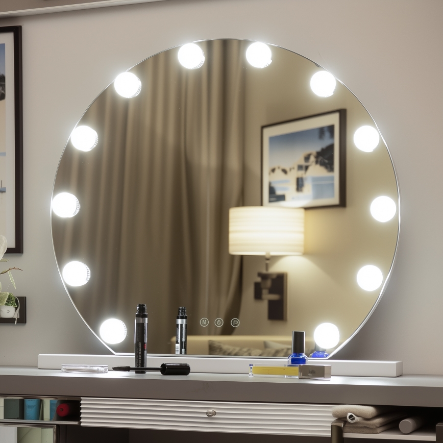Brilagi - LED Dimmable make-up mirror HOLLYWOOD LED/12W/230V 3000/4000/6500K