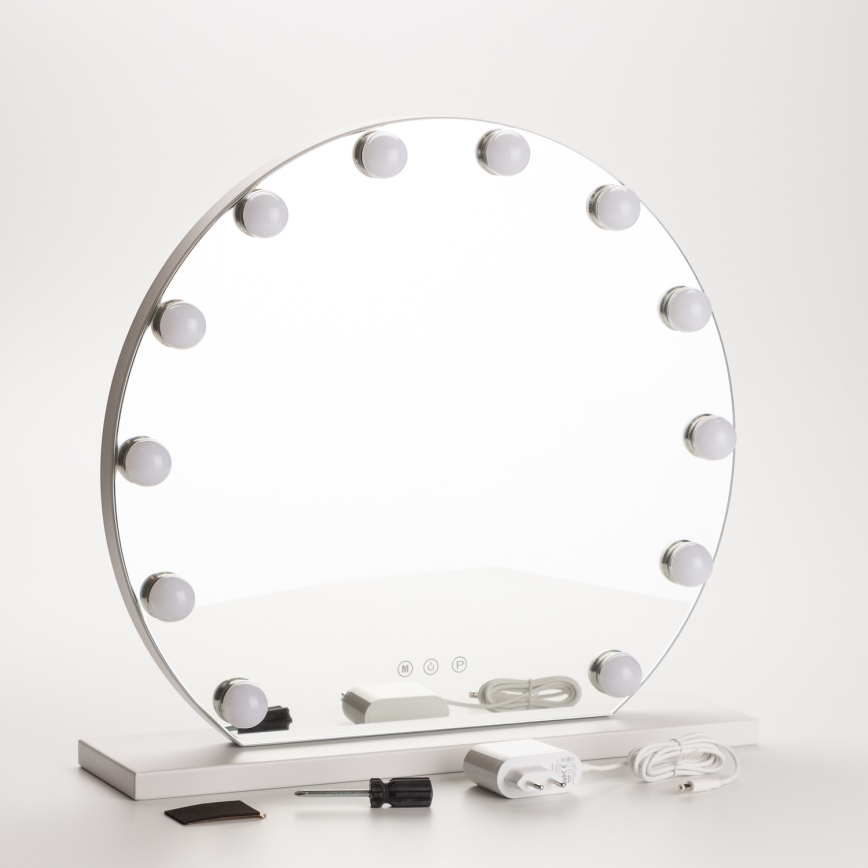 Brilagi - LED Dimmable make-up mirror HOLLYWOOD LED/12W/230V 3000/4000/6500K