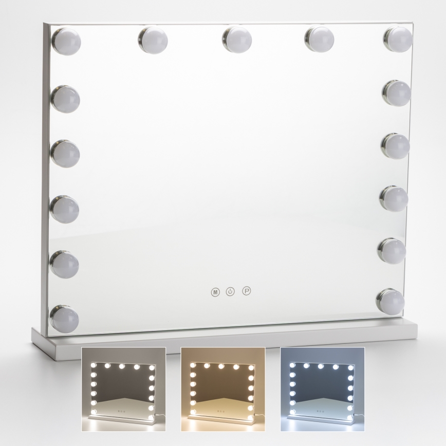 Brilagi - LED Dimmable make-up mirror HOLLYWOOD LED/15W/230V 3000/4000/6500K