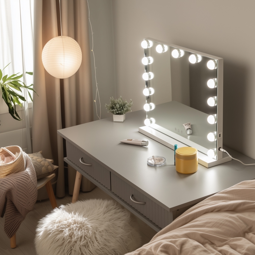 Brilagi - LED Dimmable make-up mirror HOLLYWOOD LED/15W/230V 3000/4000/6500K