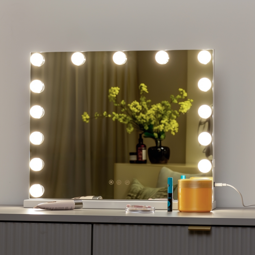 Brilagi - LED Dimmable make-up mirror HOLLYWOOD LED/15W/230V 3000/4000/6500K