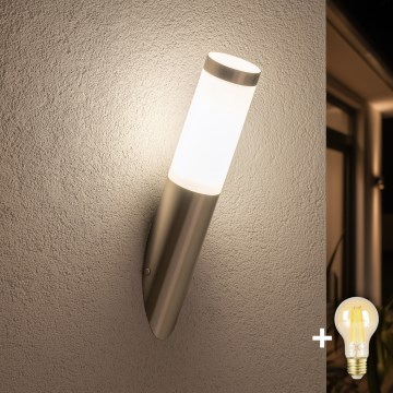 BRILAGI - LED Dimmable Outdoor Wall Lamp ELIA 1xE27/6W/230V 2700-6500K IP44 matte chrome
