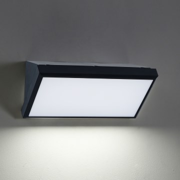 Brilagi - LED Dimmable Outdoor Wall Light TRIANGLE 1xE27/6W/230V 2700-6500K IP65 Black