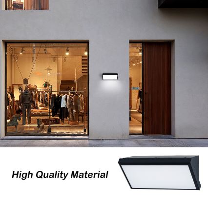 Brilagi - LED Dimmable Outdoor Wall Light TRIANGLE 1xE27/6W/230V 2700-6500K IP65 Black
