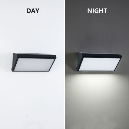Brilagi - LED Dimmable Outdoor Wall Light TRIANGLE 1xE27/6W/230V 2700-6500K IP65 Black