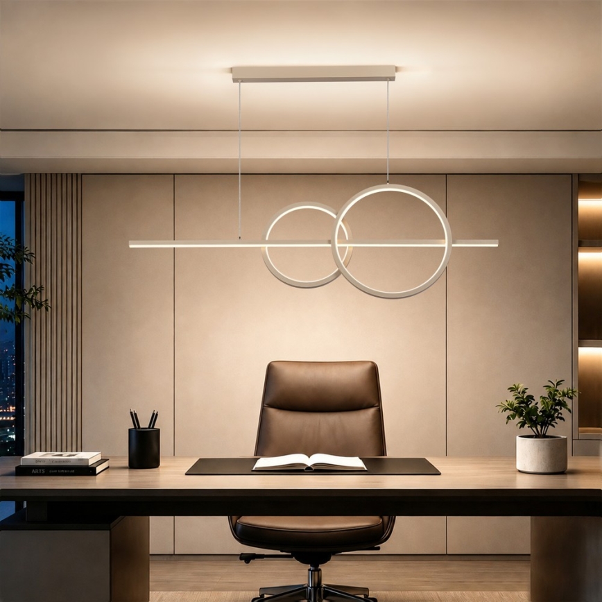 BRILAGI - Dimmable LED pendant light on cable SIGNATURE LED/53W/230V 3000-6000K 120 cm beige+ remote control