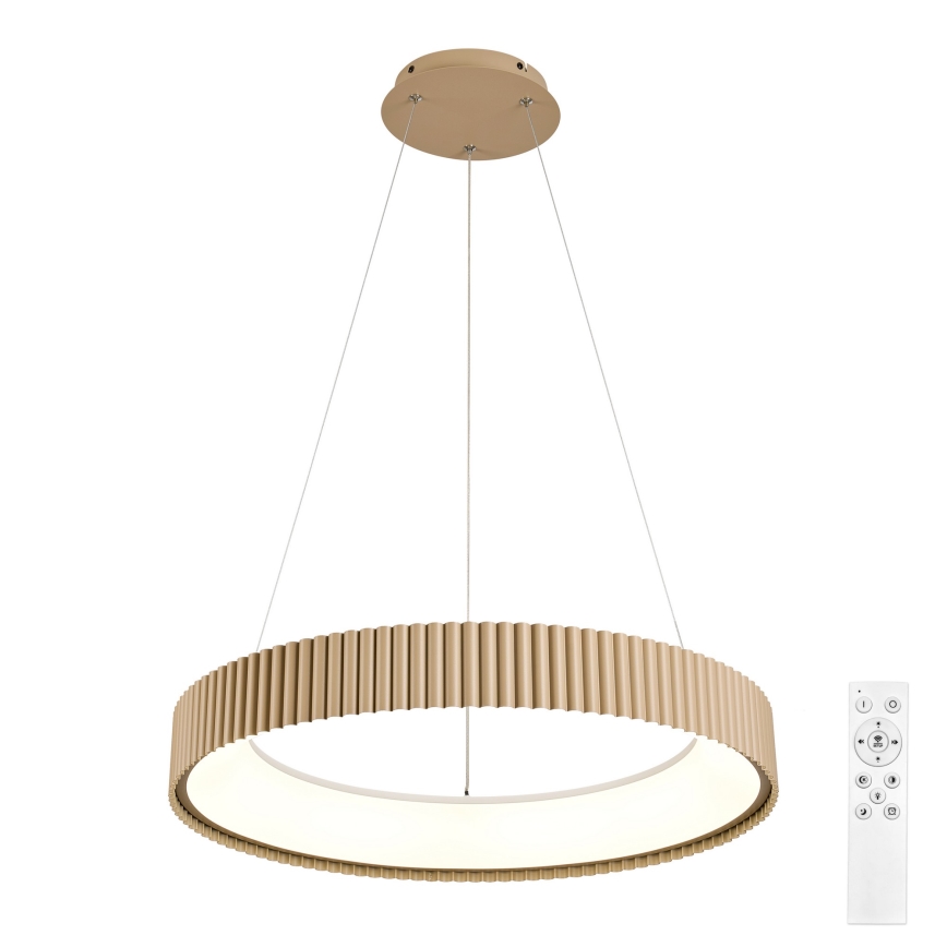 Brilagi - LED Dimmable Cable Pendant FALCON MODERN LED/54W/230V 3000-6500K Ø 60 cm Beige + Remote Control