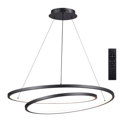 Brilagi - TWISTER LED Dimmable Cable Pendant LED/105W/230V 3000–6000K Ø 100 cm Black + Remote Control