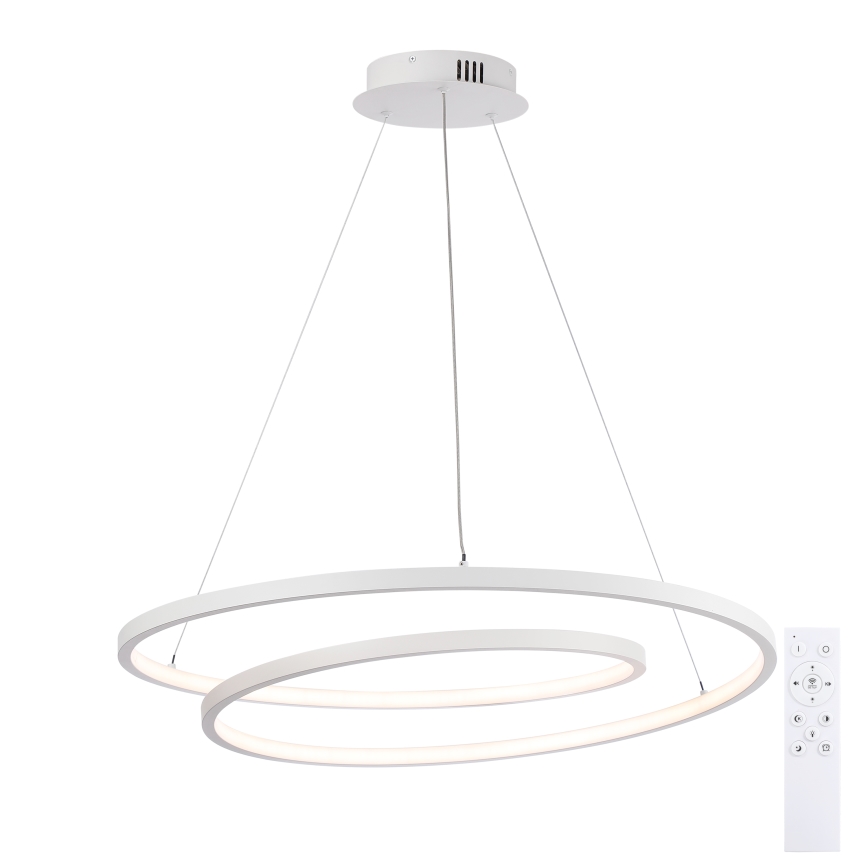 Brilagi - TWISTER LED Dimmable Cable-Suspended Pendant Light LED/75W/230V 3000–6000K Ø70 cm White + Remote Control