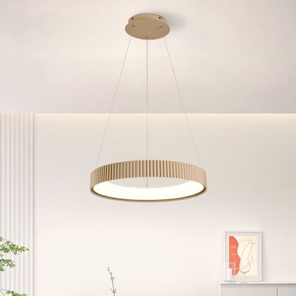 Brilagi - LED Dimmable Cable Pendant Light FALCON MODERN LED/30W/230V 3000-6500K 40 cm beige + remote control