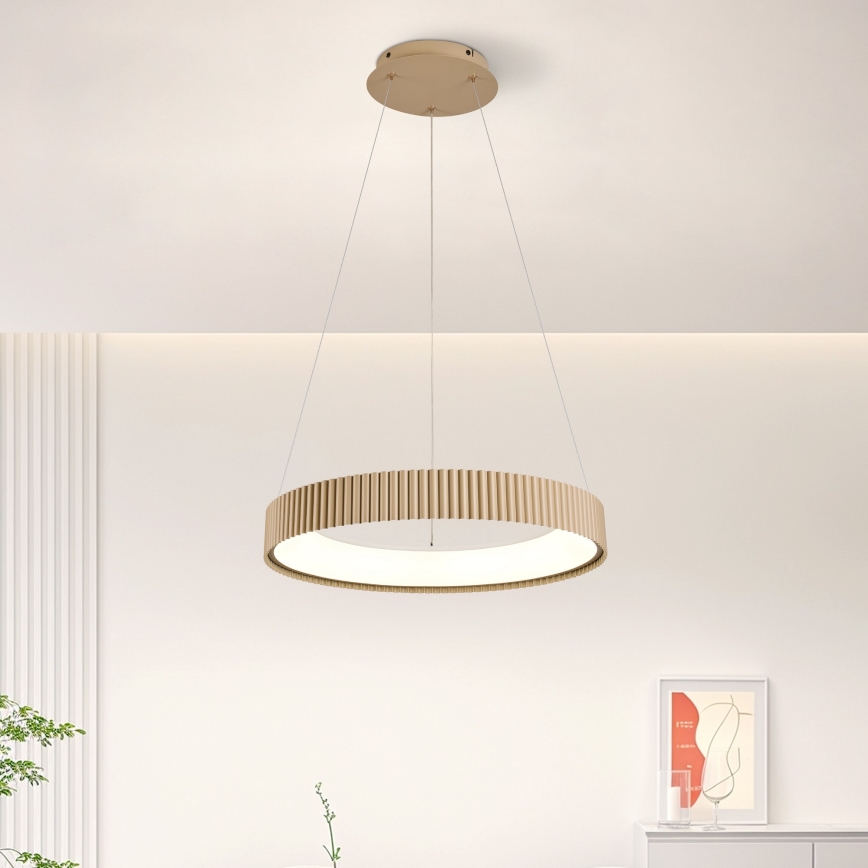 Brilagi - LED Dimmable Cable Pendant Light FALCON MODERN LED/30W/230V 3000-6500K 40 cm beige + remote control