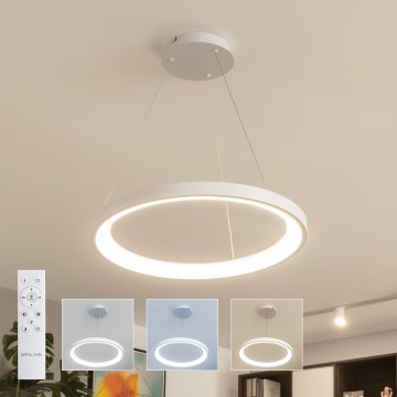 Brilagi - LED dimmable pendant on cable FALCON SLIM LED/42W/230V 3000-6500K Ø 50 cm white + remote control