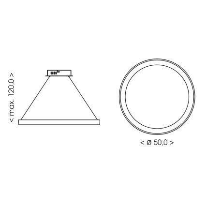 BRILAGI - LED Dimmable pendant light on cable FALCON SLIM LED/42W/230V 3000-6500K pr. 50 cm beige + remote control