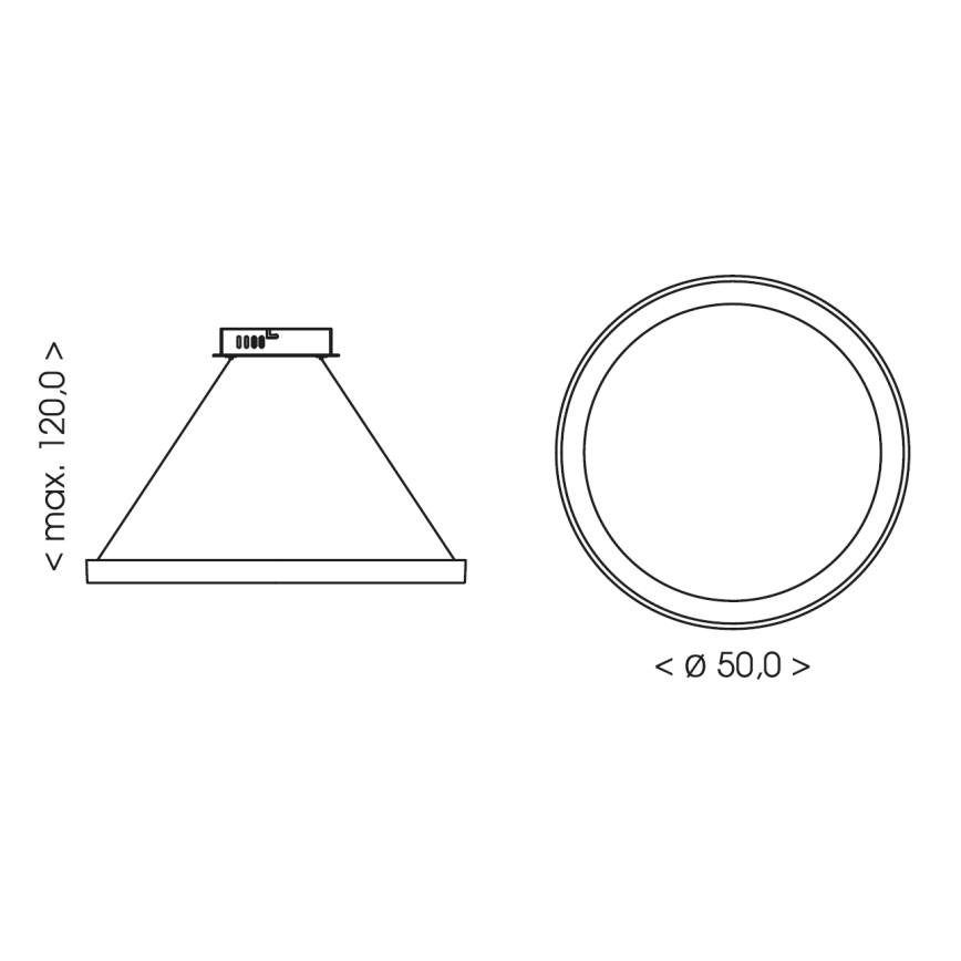 BRILAGI - LED Dimmable pendant light on cable FALCON SLIM LED/42W/230V 3000-6500K pr. 50 cm beige + remote control