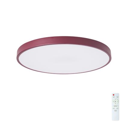 Brilagi - Dimmable POOL LED Ceiling Light, 60W/230V, 3000–6000K, Ø 60 cm, Burgundy + Remote Control