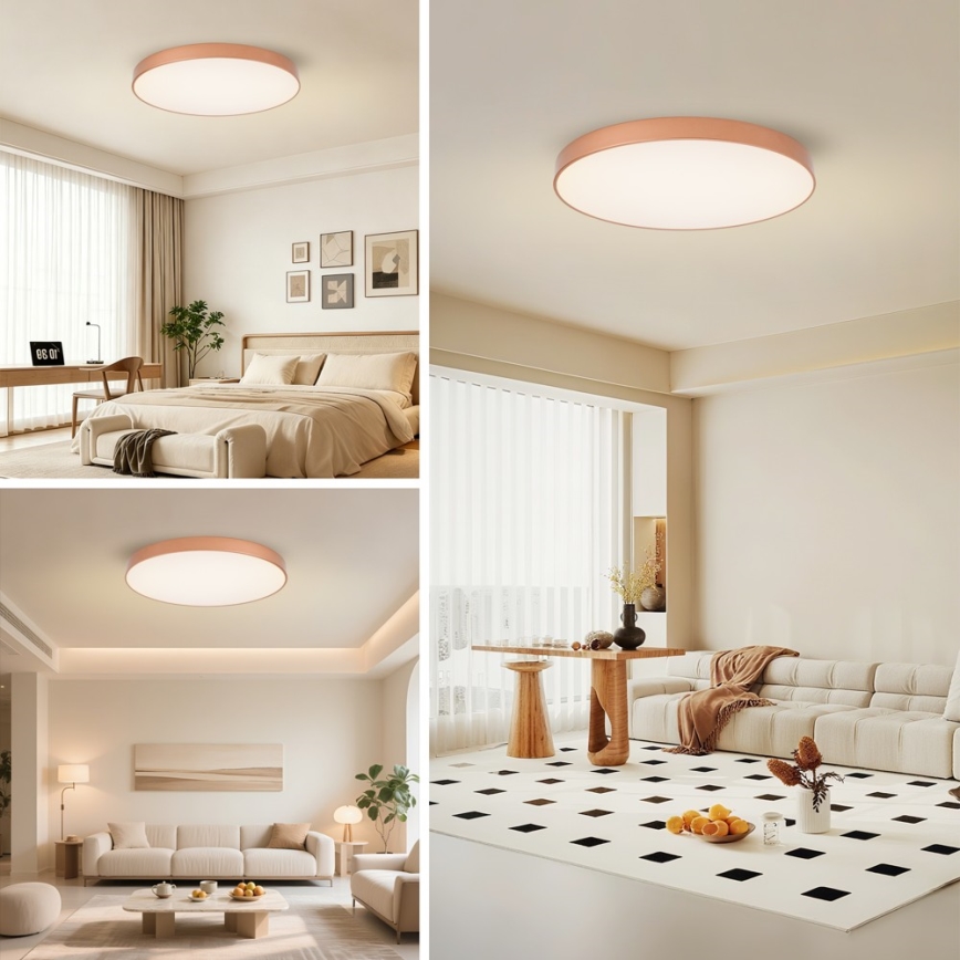 BRILAGI - POOL SMART LED Dimmable Ceiling Light 100W/230V 3000-6000K Ø 80 cm Tuya Wi-Fi Bronze + Remote Control
