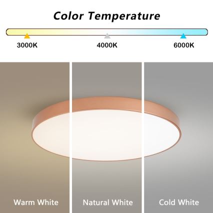 BRILAGI - POOL SMART LED Dimmable Ceiling Light 100W/230V 3000-6000K Ø 80 cm Tuya Wi-Fi Bronze + Remote Control