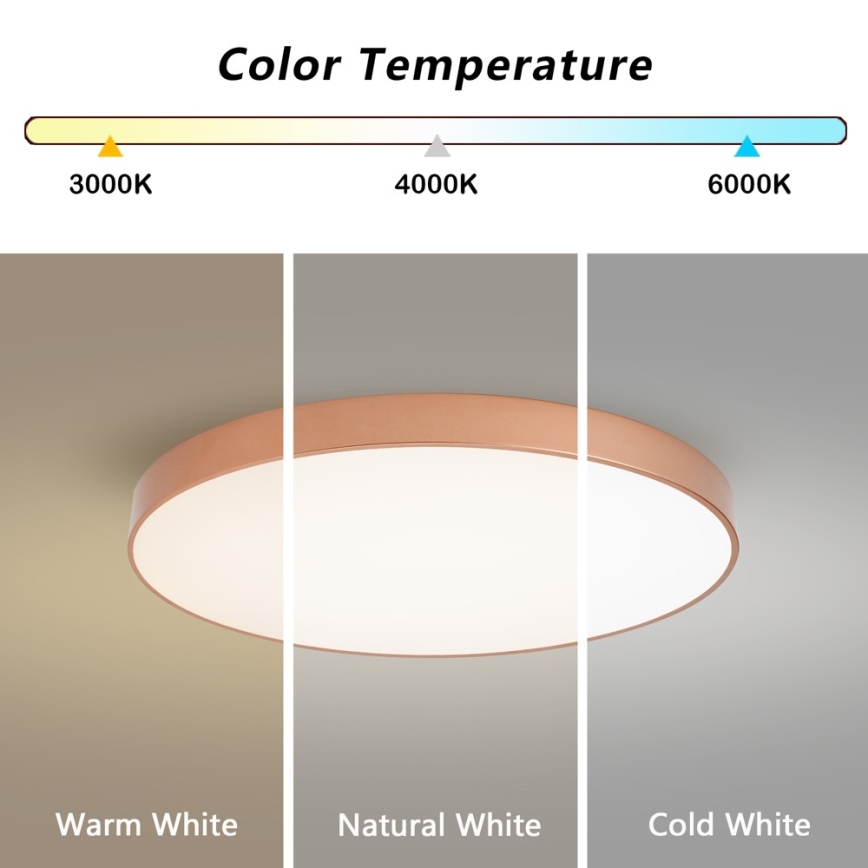 BRILAGI - POOL SMART LED Dimmable Ceiling Light 100W/230V 3000-6000K Ø 80 cm Tuya Wi-Fi Bronze + Remote Control