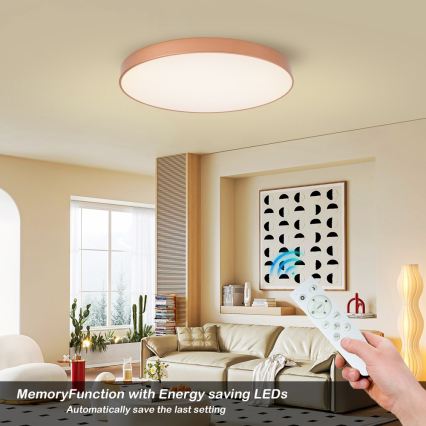 BRILAGI - POOL SMART LED Dimmable Ceiling Light 100W/230V 3000-6000K Ø 80 cm Tuya Wi-Fi Bronze + Remote Control