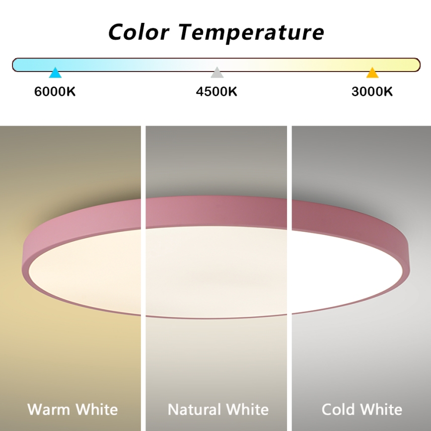 Brilagi - Dimmable LED Light Fixture POOL SMART LED/100W/230V Ø 80 cm Tuya Wi‑Fi + Remote Control, Pink