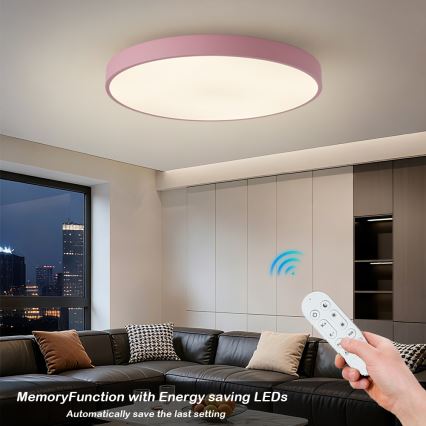 Brilagi - Dimmable LED Light Fixture POOL SMART LED/100W/230V Ø 80 cm Tuya Wi‑Fi + Remote Control, Pink