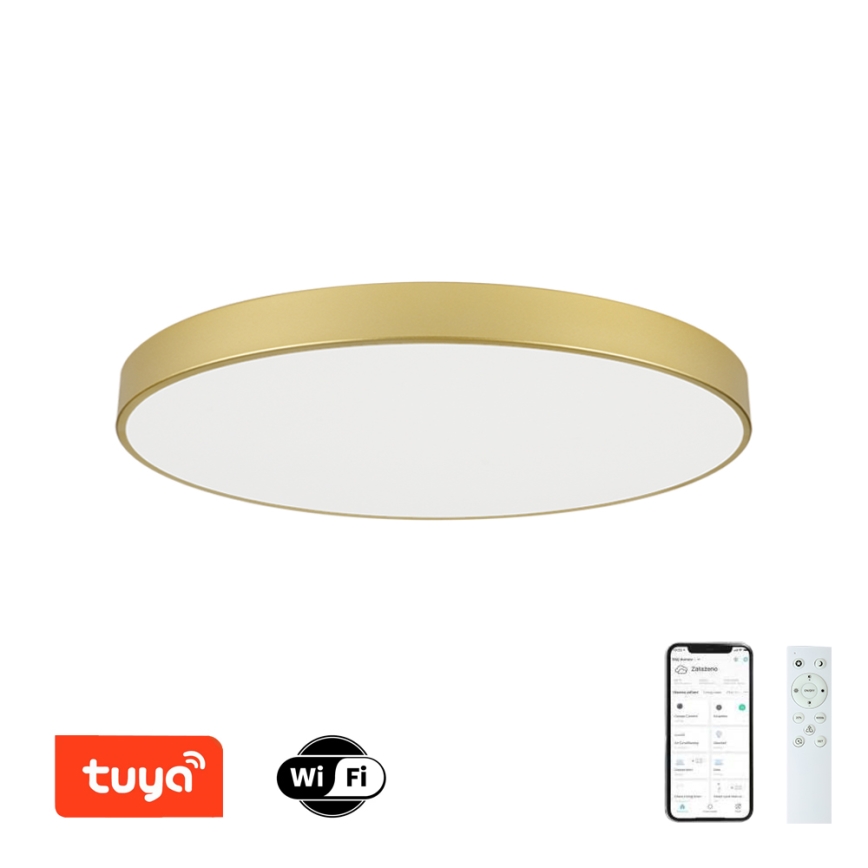 Brilagi - POOL SMART Dimmable LED Ceiling Light 128W/230V 3000-6000K 100 cm Gold Tuya Wi-Fi + Remote Control