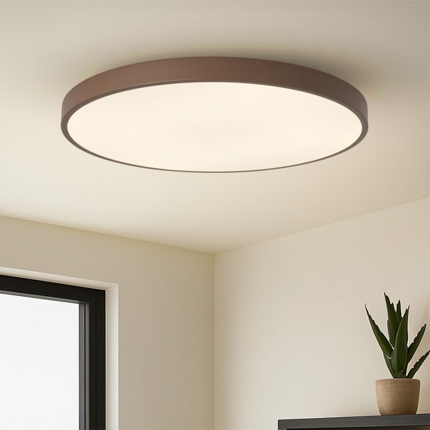 Brilagi - Dimmable LED luminaire POOL SMART LED/128W/230V Ø 100 cm Wi-Fi Tuya + remote control, brown