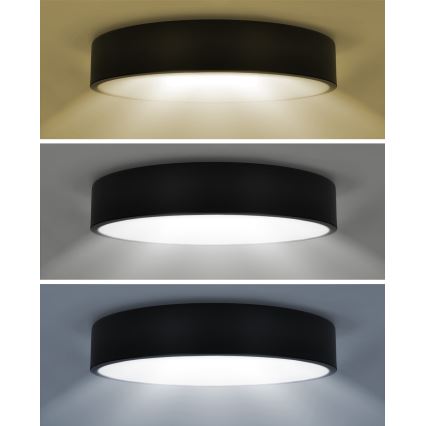 Brilagi - Dimmable POOL SMART LED Ceiling Light 48W/230V, 40 cm, 3000-6000K, Wi-Fi Tuya + Remote Control, Black