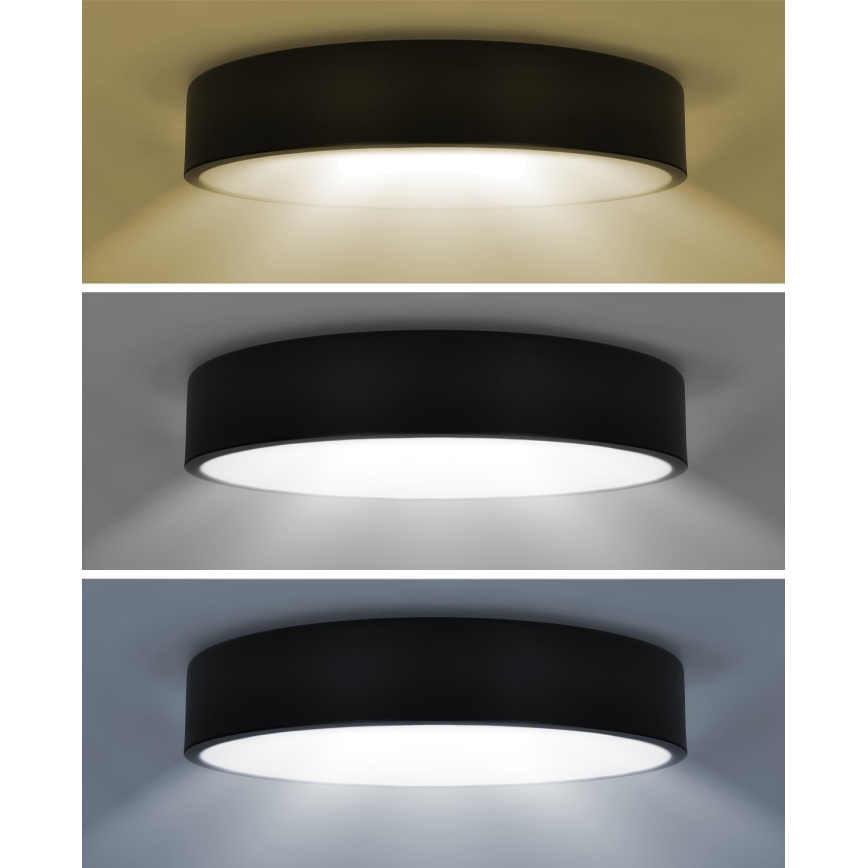 Brilagi - Dimmable POOL SMART LED Ceiling Light 48W/230V, 40 cm, 3000-6000K, Wi-Fi Tuya + Remote Control, Black