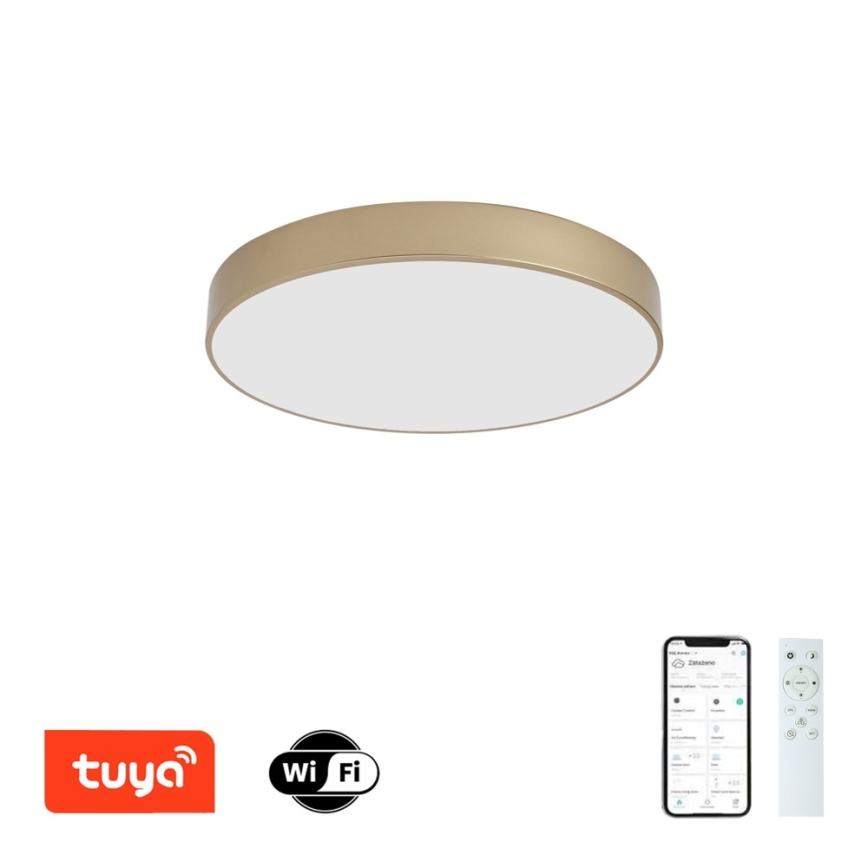 BRILAGI - Dimmable LED ceiling light POOL SMART LED/60W/230V 3000-6000K Ø 50 cm Tuya Wi-Fi Gold + Remote Control