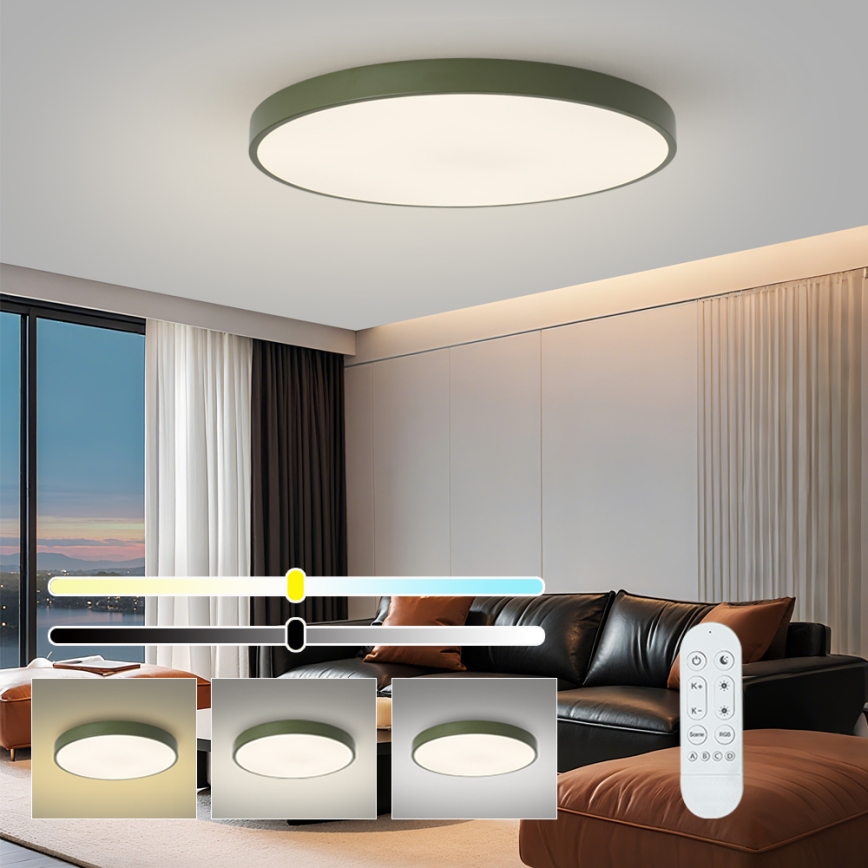 Brilagi - POOL SMART Dimmable LED Fixture 100W/230V Ø 80 cm 3000-6000K Wi‑Fi Tuya + Remote Control, Green