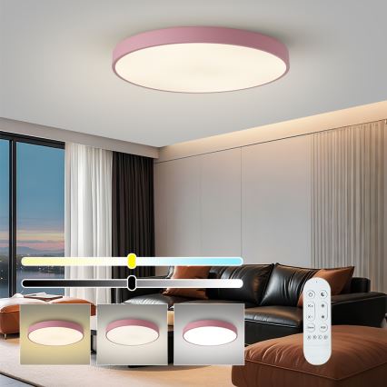 Brilagi - POOL SMART LED Dimmable Light/100W/230V Ø 80 cm 3000-6000K Wi-Fi Tuya + remote control pink