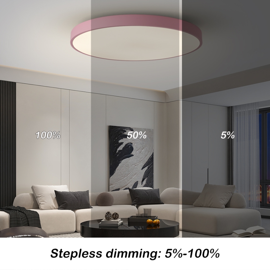Brilagi - POOL SMART LED Dimmable Light/100W/230V Ø 80 cm 3000-6000K Wi-Fi Tuya + remote control pink