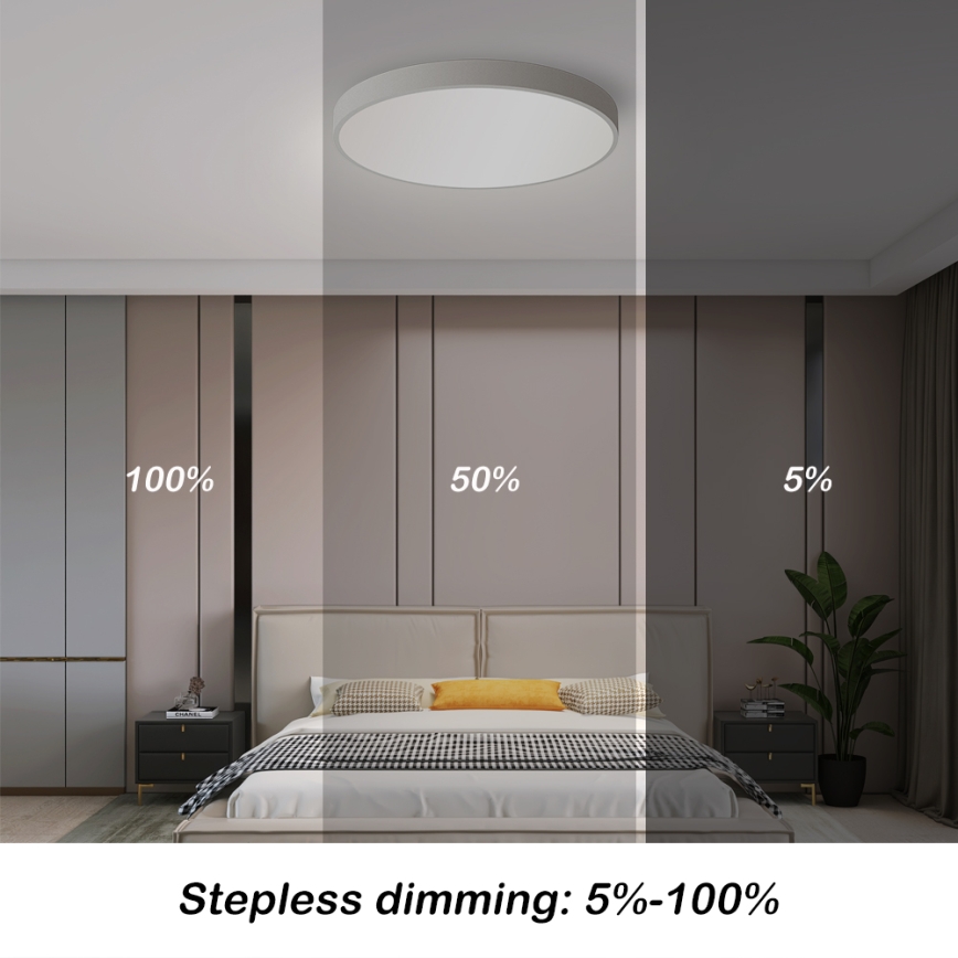 Brilagi - POOL SMART 48W LED Dimmable Ceiling Light, 40 cm, 230V, 3000–6000K, Tuya Wi‑Fi + Remote Control, White