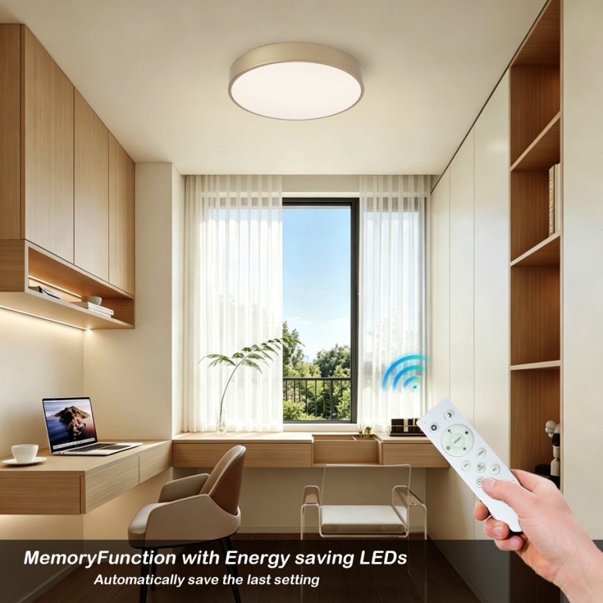 BRILAGI - Dimmable LED Ceiling Light POOL SMART LED/48W/230V 3000-6000K Ø 40 cm Wi‑Fi Tuya gold + remote control
