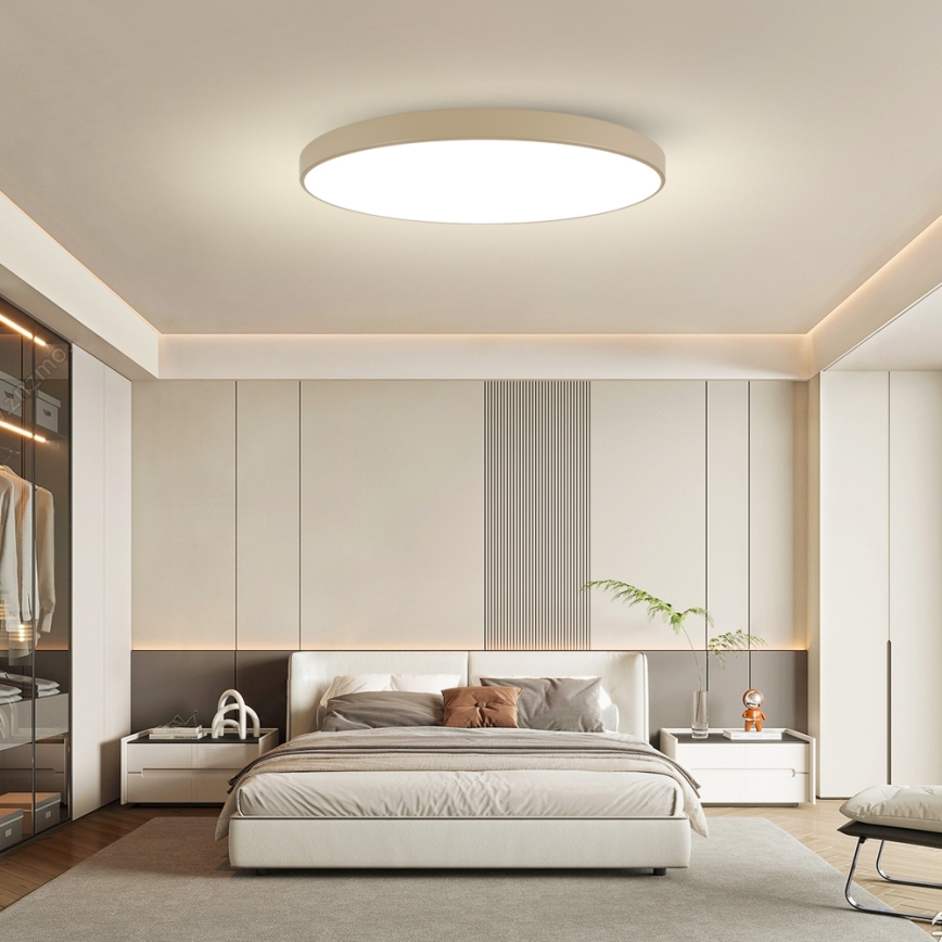 Brilagi - Dimmable LED Ceiling Light POOL SMART LED/180W/230V 3000-6000K 120 cm beige Wi-Fi Tuya + remote control