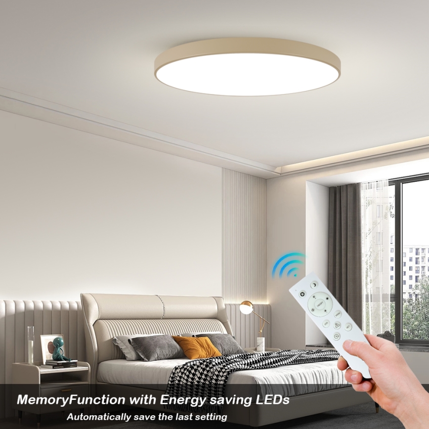 Brilagi - Dimmable LED Ceiling Light POOL SMART LED/180W/230V 3000-6000K 120 cm beige Wi-Fi Tuya + remote control