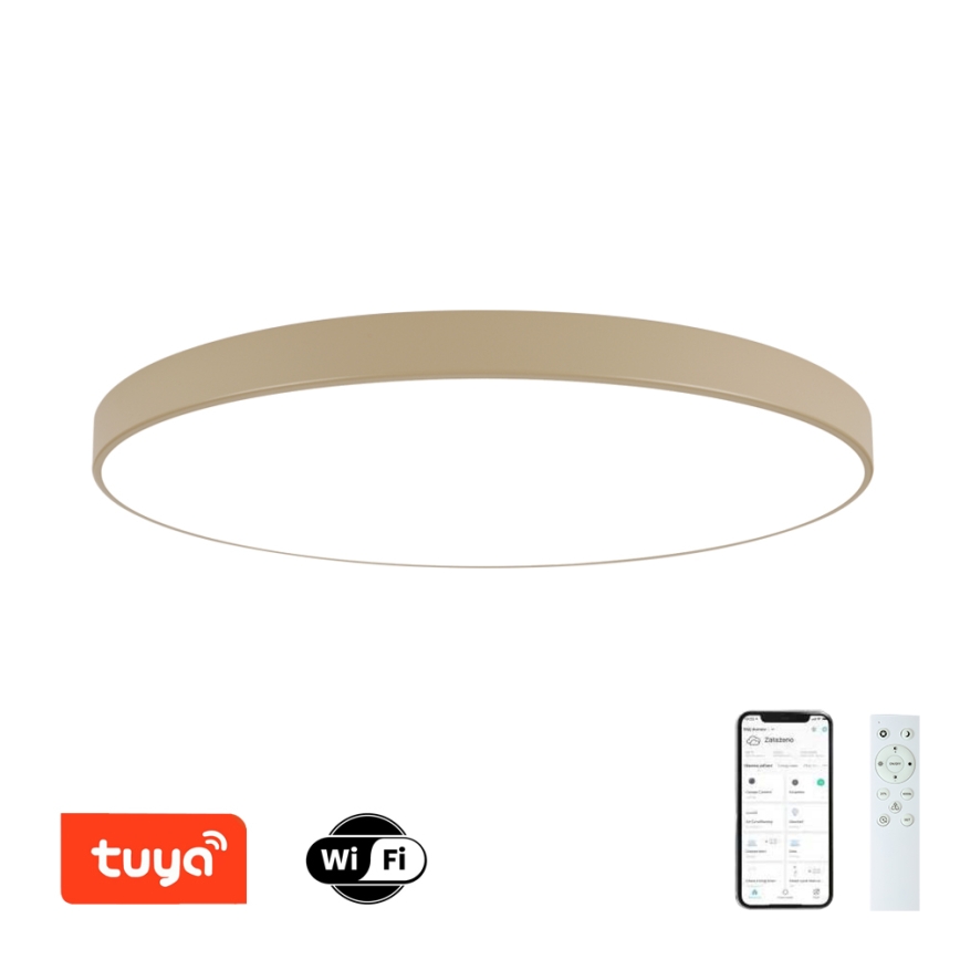 Brilagi - Dimmable LED Ceiling Light POOL SMART LED/180W/230V 3000-6000K 120 cm beige Wi-Fi Tuya + remote control