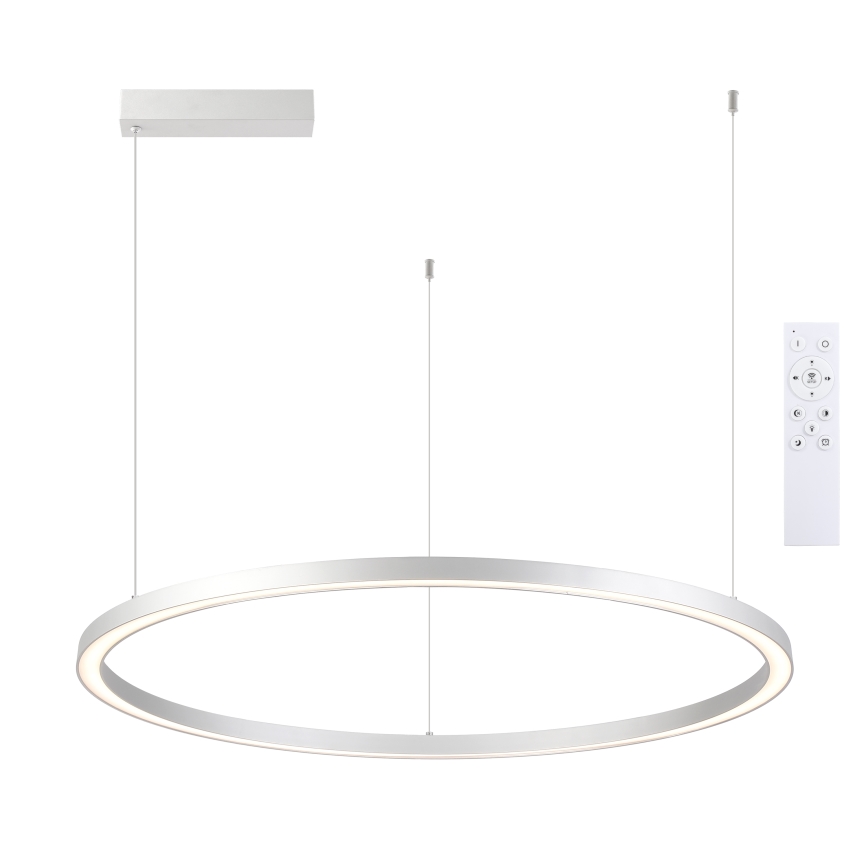 Brilagi - PORTOFINO LED dimmable cable pendant lamp LED/60W/230V 3000-6000K Ø 80 cm silver + remote control
