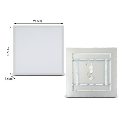 Brilagi - SLIMFRAME LED Dimmable Ceiling Light LED/58W/230V 60x60 cm 3000-6000K White + Remote Control