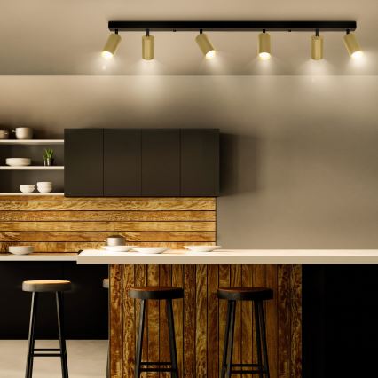 Brilagi - Dimmable LED Spotlight SELE GOLDEN 6x GU10 / 6.5W / 230V 2700–6500K Black/Gold