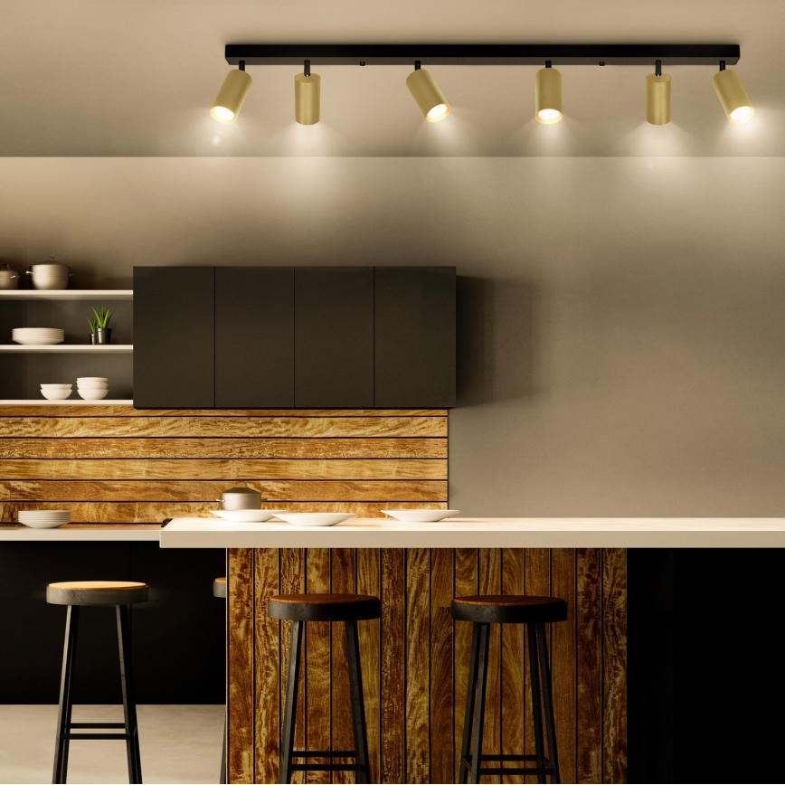Brilagi - Dimmable LED Spotlight SELE GOLDEN 6x GU10 / 6.5W / 230V 2700–6500K Black/Gold