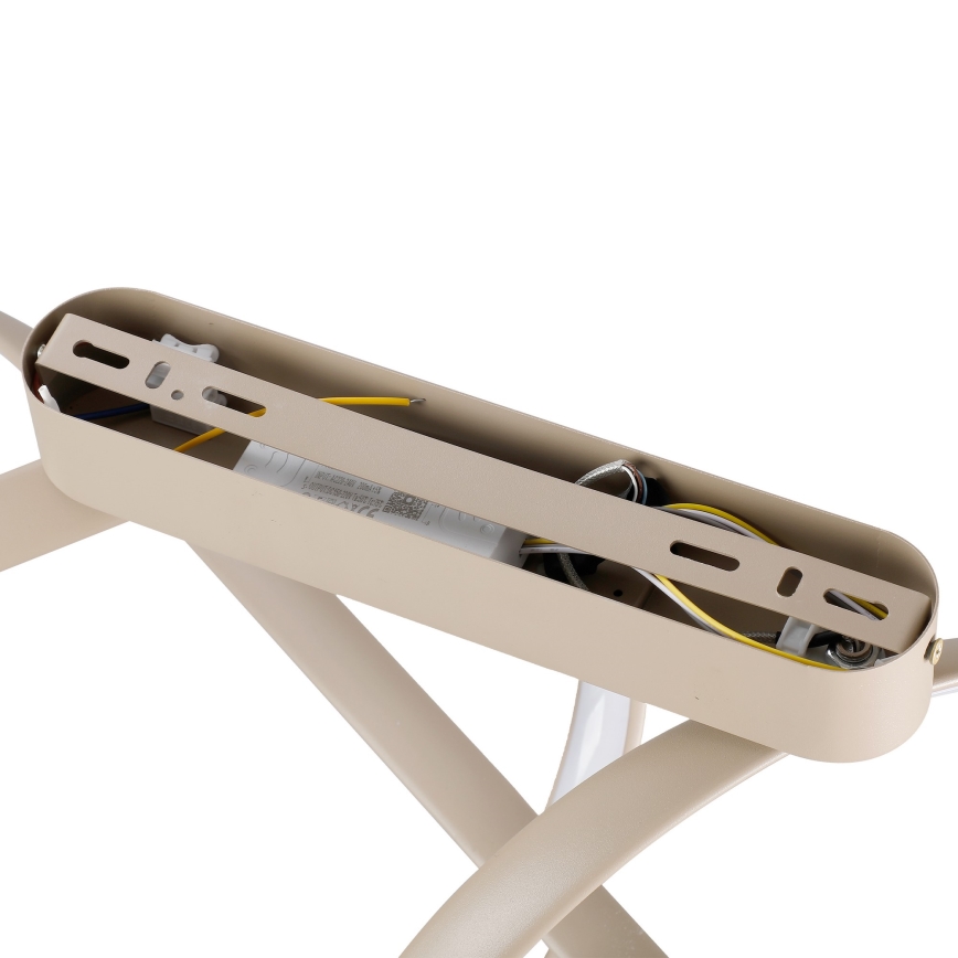 Brilagi - Dimmable LED Flush-Mount Chandelier TWISTER LED/60W/230V 3000-6000K Beige + Remote Control