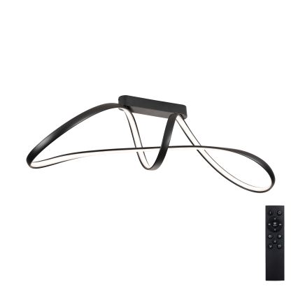 Brilagi - TWISTER LED/60W/230V Dimmable Surface-Mounted Ceiling Light 3000-6000K Black + Remote Control