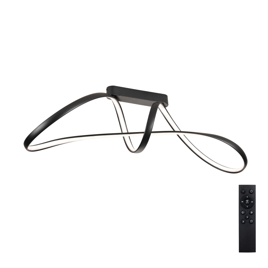 Brilagi - TWISTER LED/60W/230V Dimmable Surface-Mounted Ceiling Light 3000-6000K Black + Remote Control