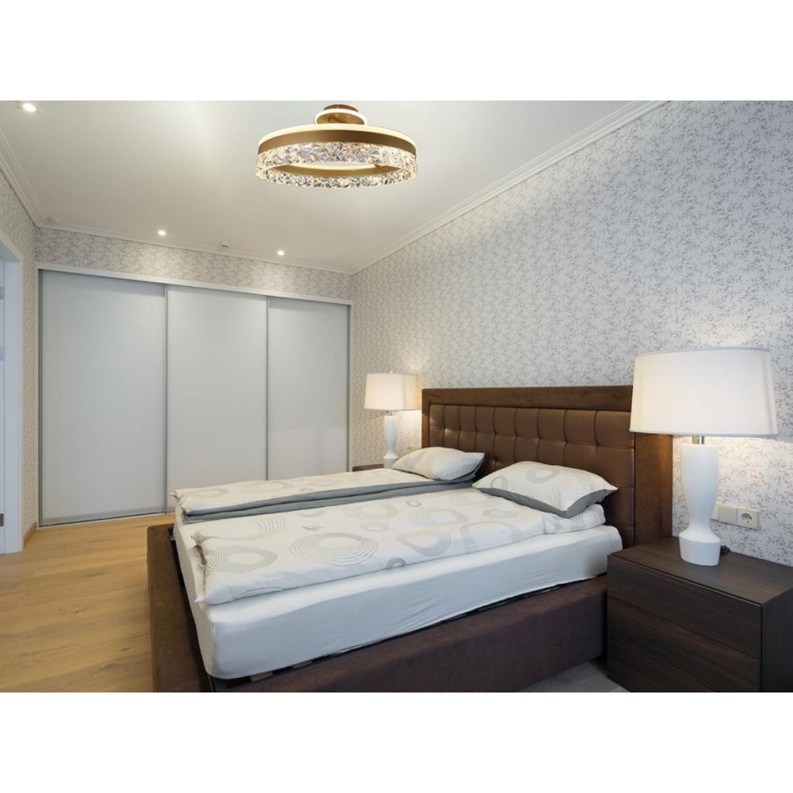 Brilagi - LED Dimmable surface-mounted chandelier LED/86W/230V 3000-6500K gold + remote control