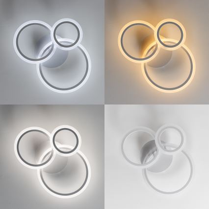 Brilagi - LED Dimmable surface-mounted chandelier ORBITS LED/40W/230V 3000-6500K white + remote control