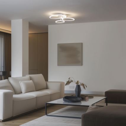Brilagi - LED Dimmable surface-mounted chandelier ORBITS LED/40W/230V 3000-6500K white + remote control